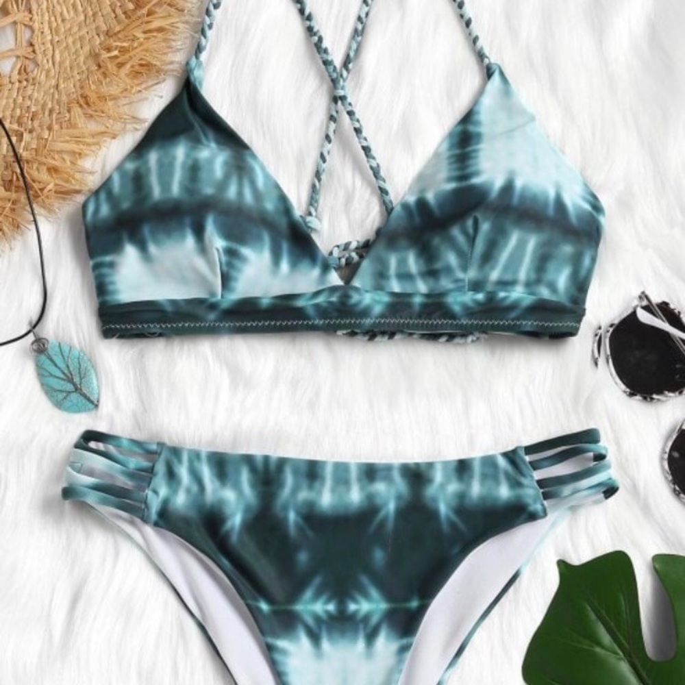 Tie Dye Braided Cheeky Bikini